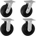 Set of 4 Swivel and Rigid Casters with Phenolic Wheels S669380
