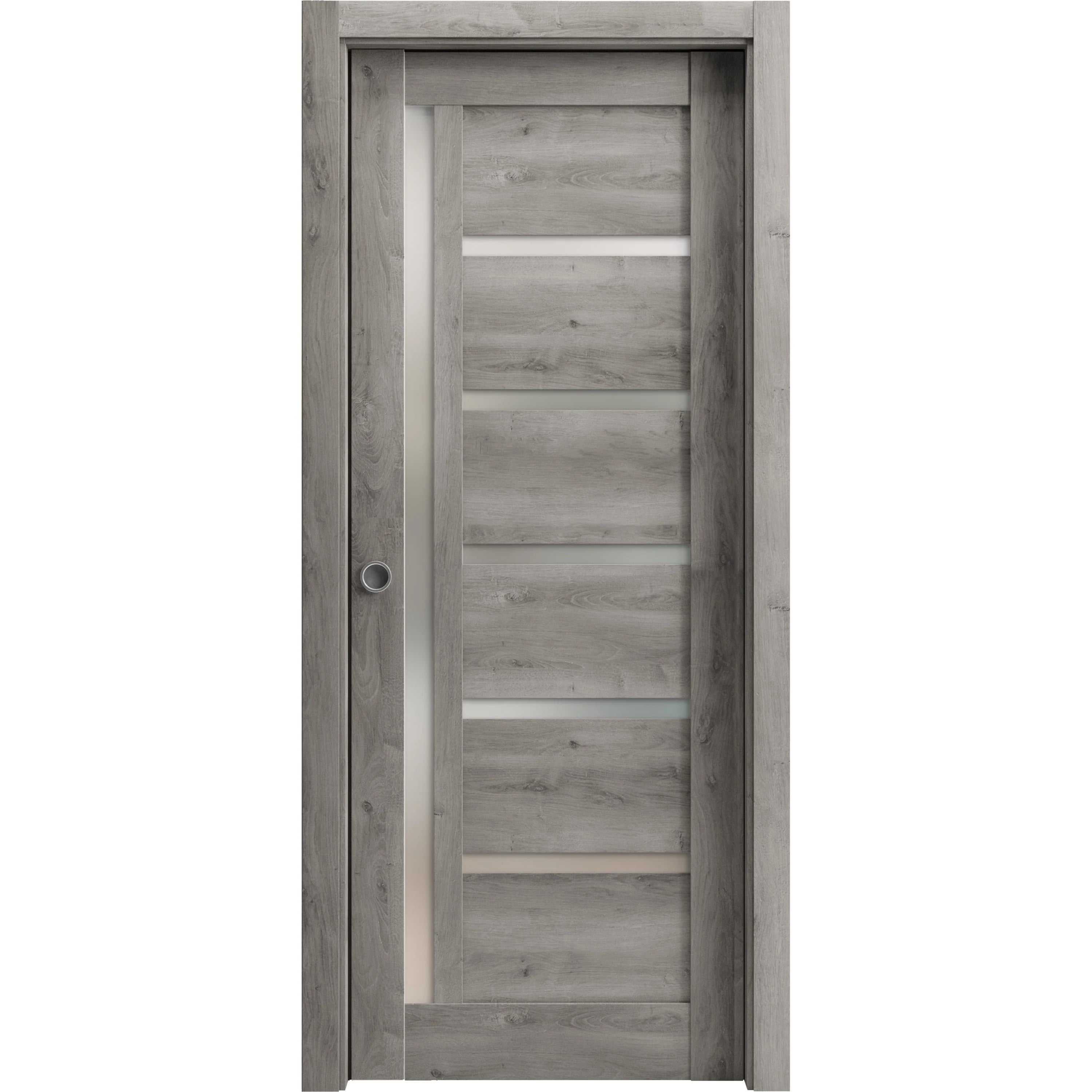 Sliding French Pocket Door 18 x 96 inches Solid Wood Interior Door P56858