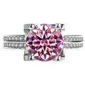 3ct Round Cut Moissanite Diamond Ring in 925 Sterling Silver P312