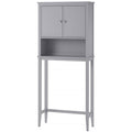 Gray Over The Toilet Bathroom Storage Cabinet J158