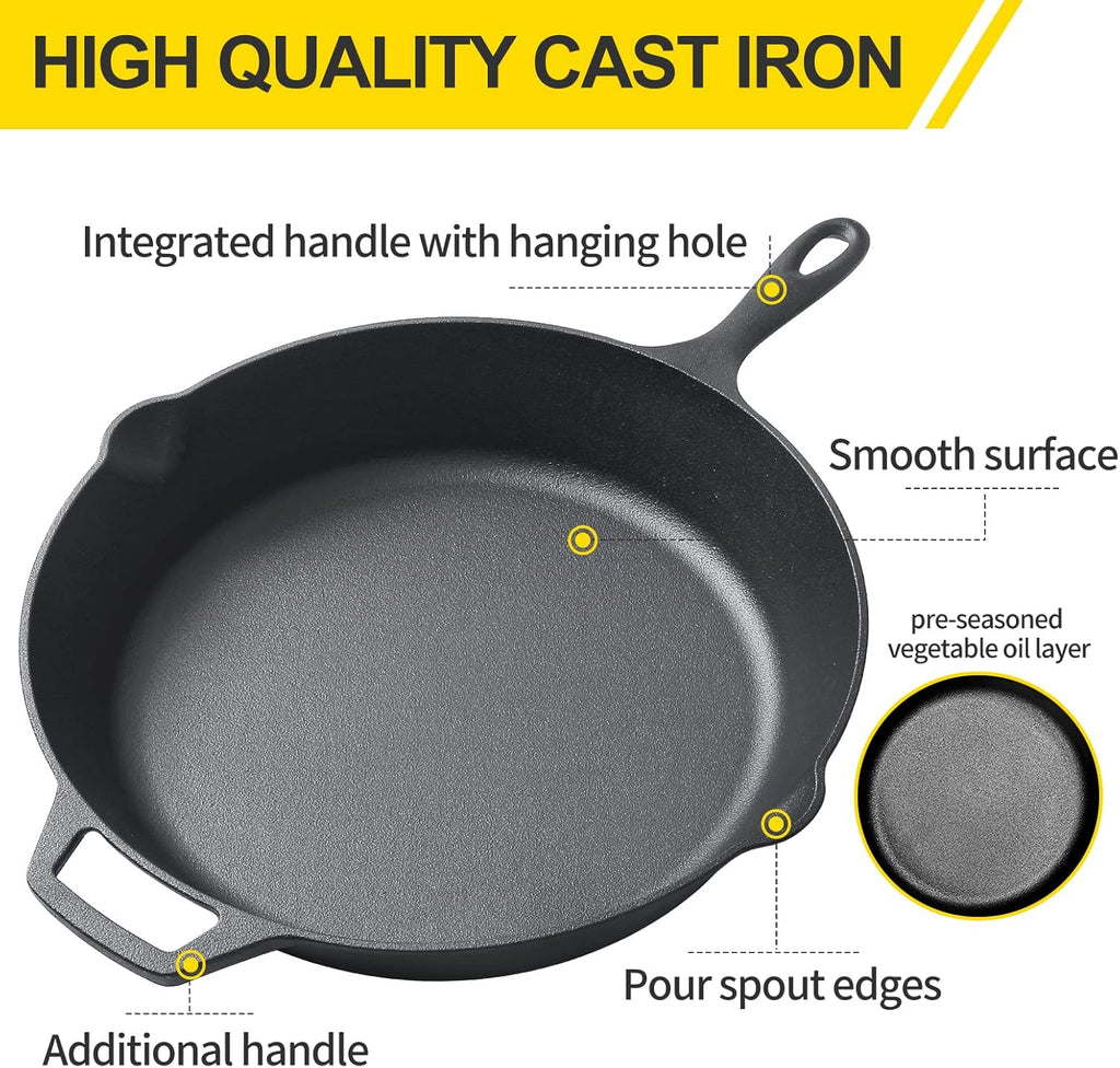 Large 17 Inch Cast Iron Skillet M349