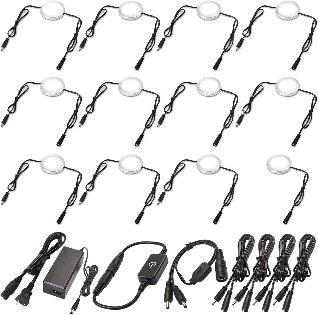 Under Cabinet LED Lighting Kit, 12 Lights, Warm White B772317