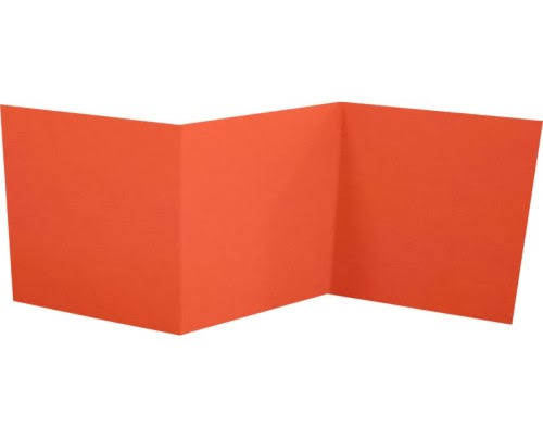6 1/4 x 6 1/4 Z-Fold Invitation, Tangerine, 1000 Qty. C519546