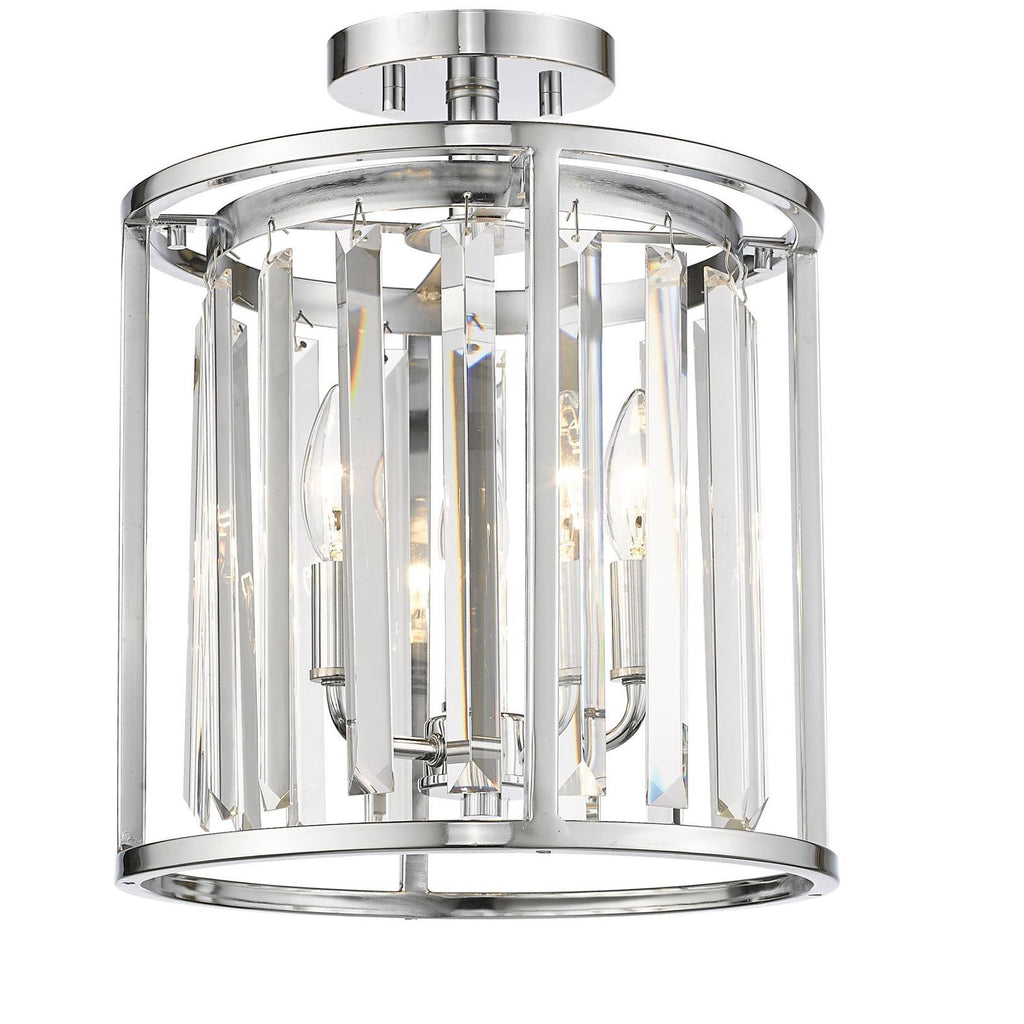 Bronze 3 Light Semi Flush Mount D103477