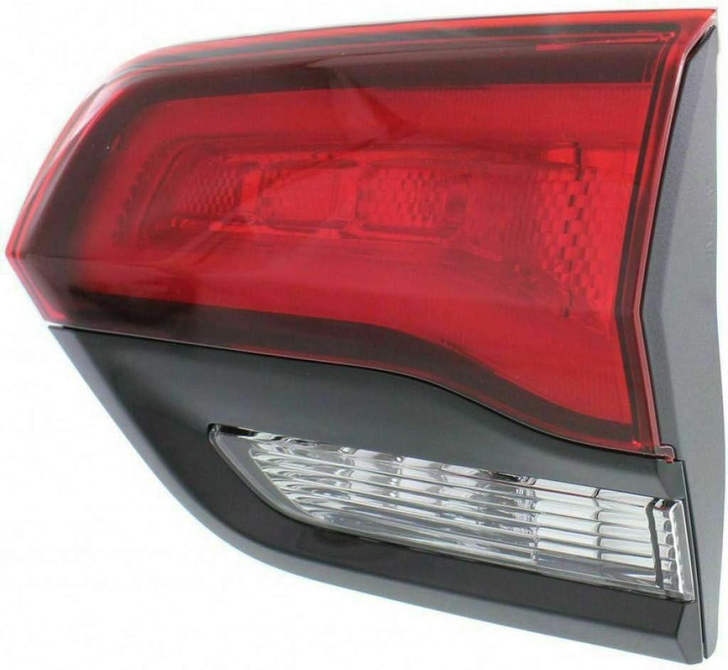 Tail Light Inner Passenger Side with Bulbs Black Housing E7605