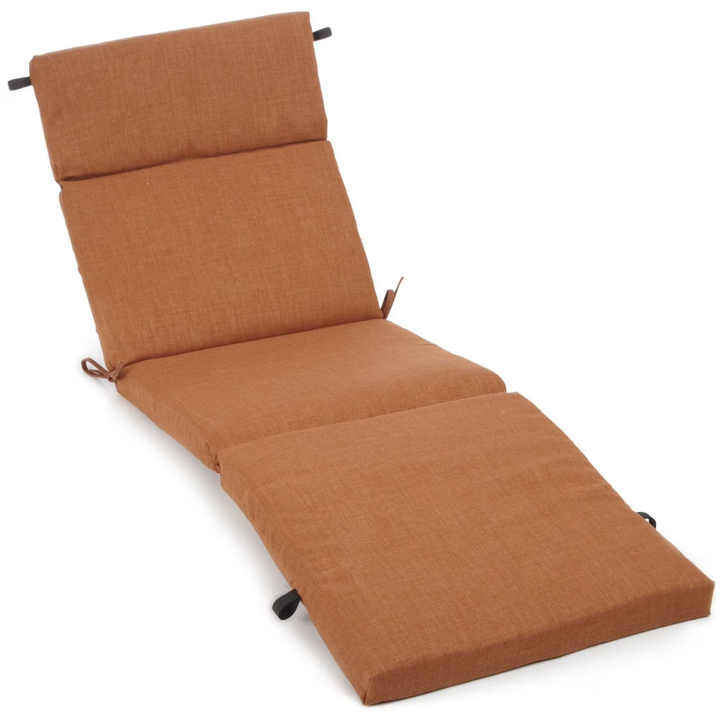72 x 24 in. Solid Polyester Outdoor Chaise Lounge Cushion, Mocha U35998