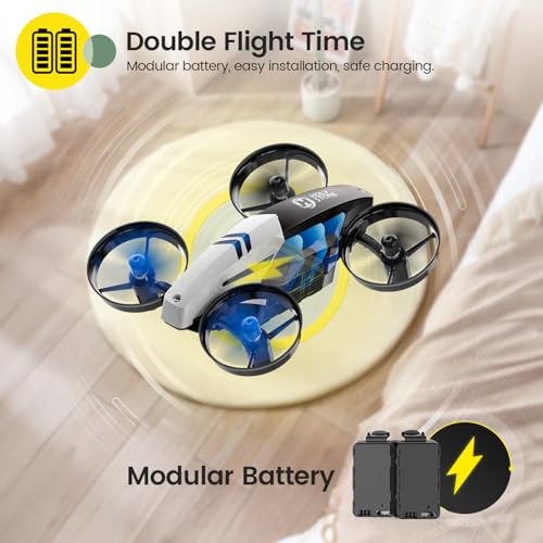 Mini Indoor Drone with Land & Fly Mode, RC Quadcopter M86519