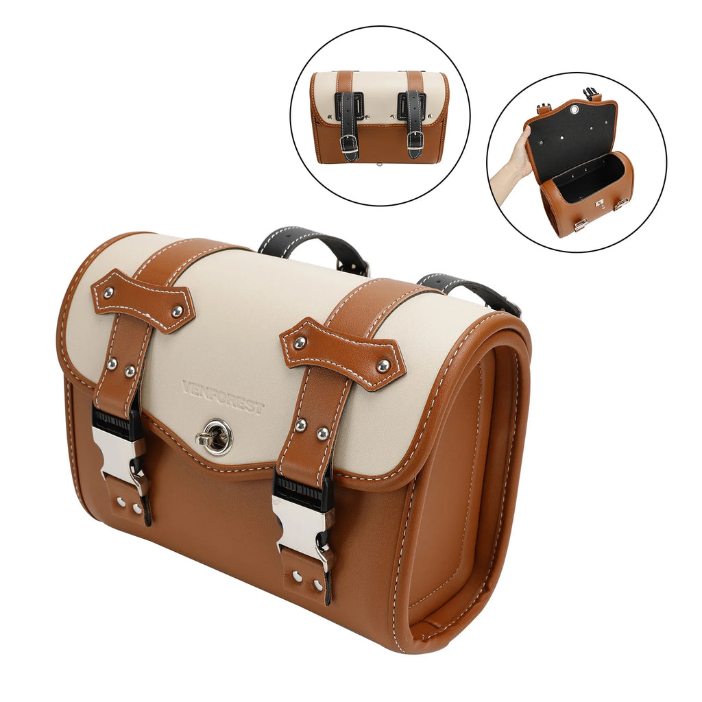 Brown Side Saddlebag Tool Bag Luggage Pouch Storage V2041