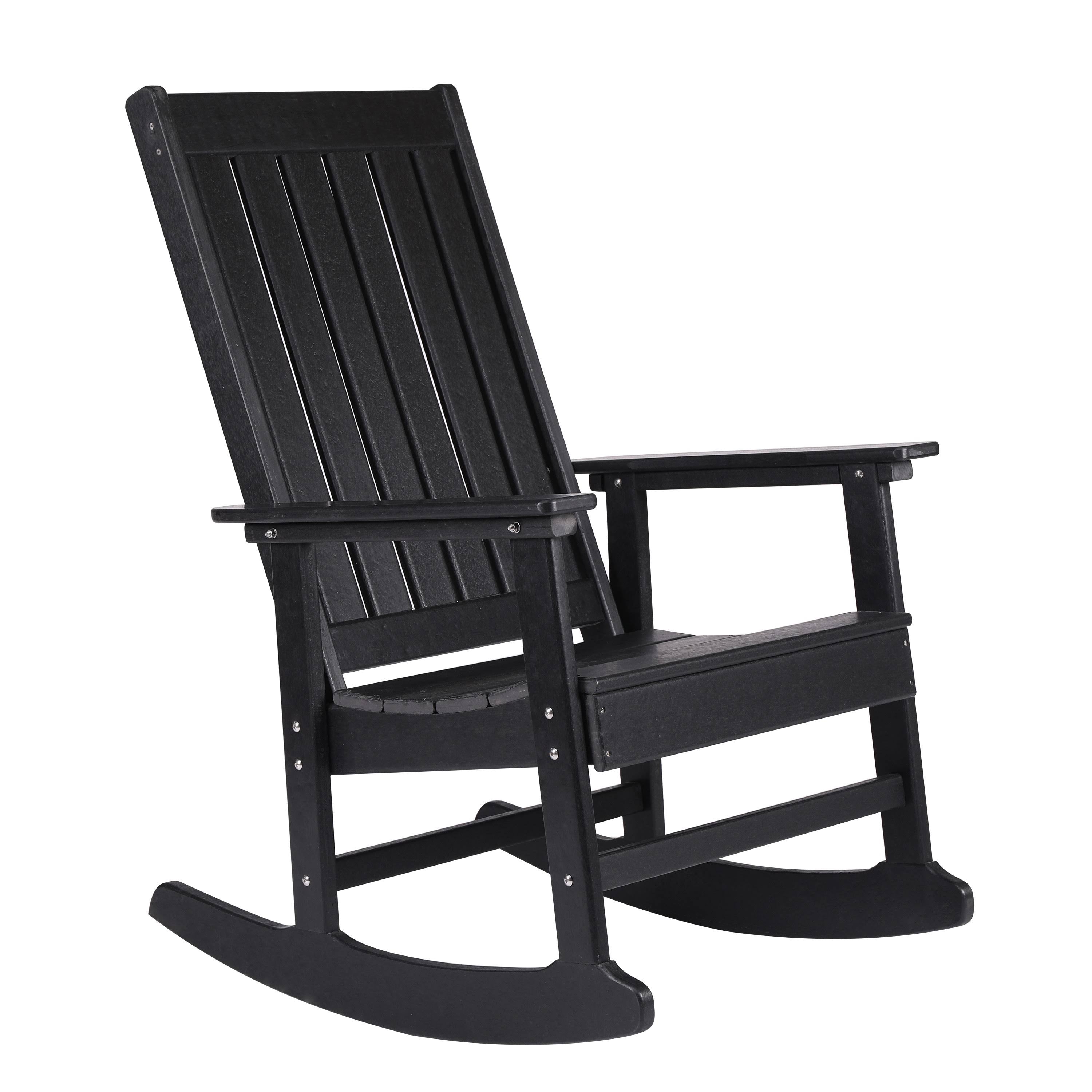 Black Tek-Wood Adirondack Rocker Chair L64412