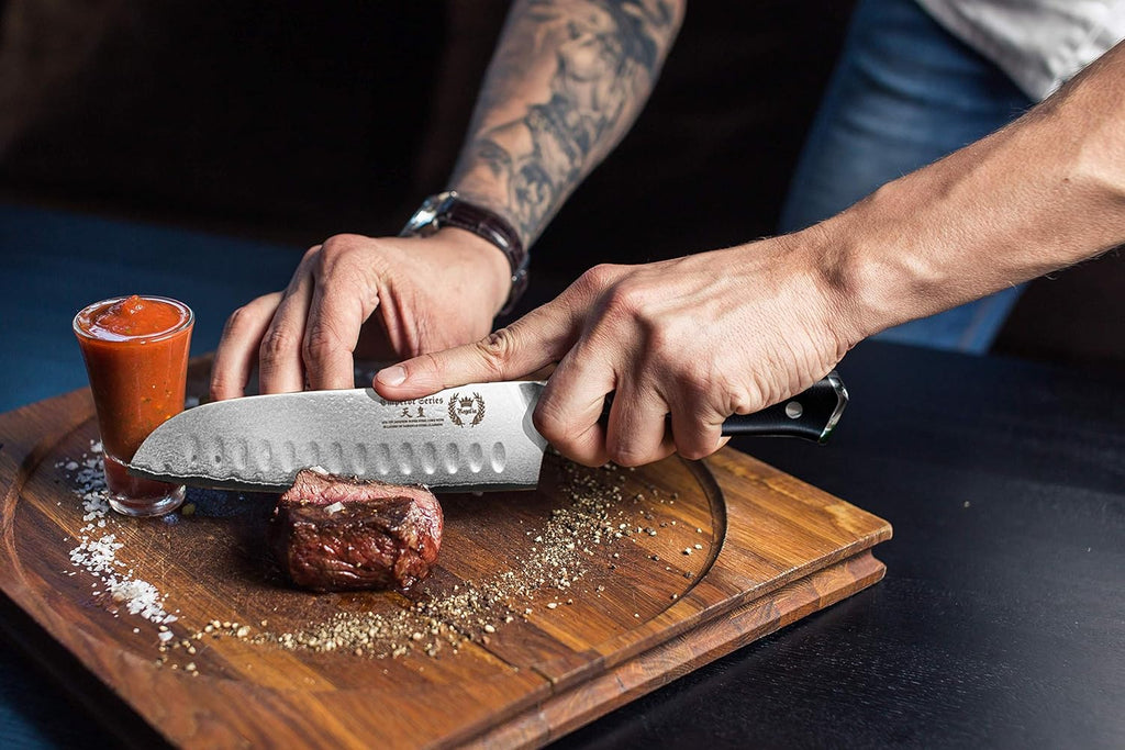 Santoku Chef Knife 7 inch with G-10 Ergonomic Handle C4504