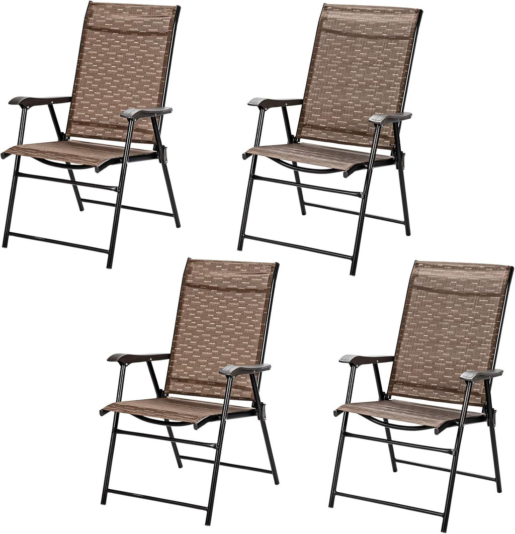 2-Pack Patio Dining Chairs with Armrest Q335