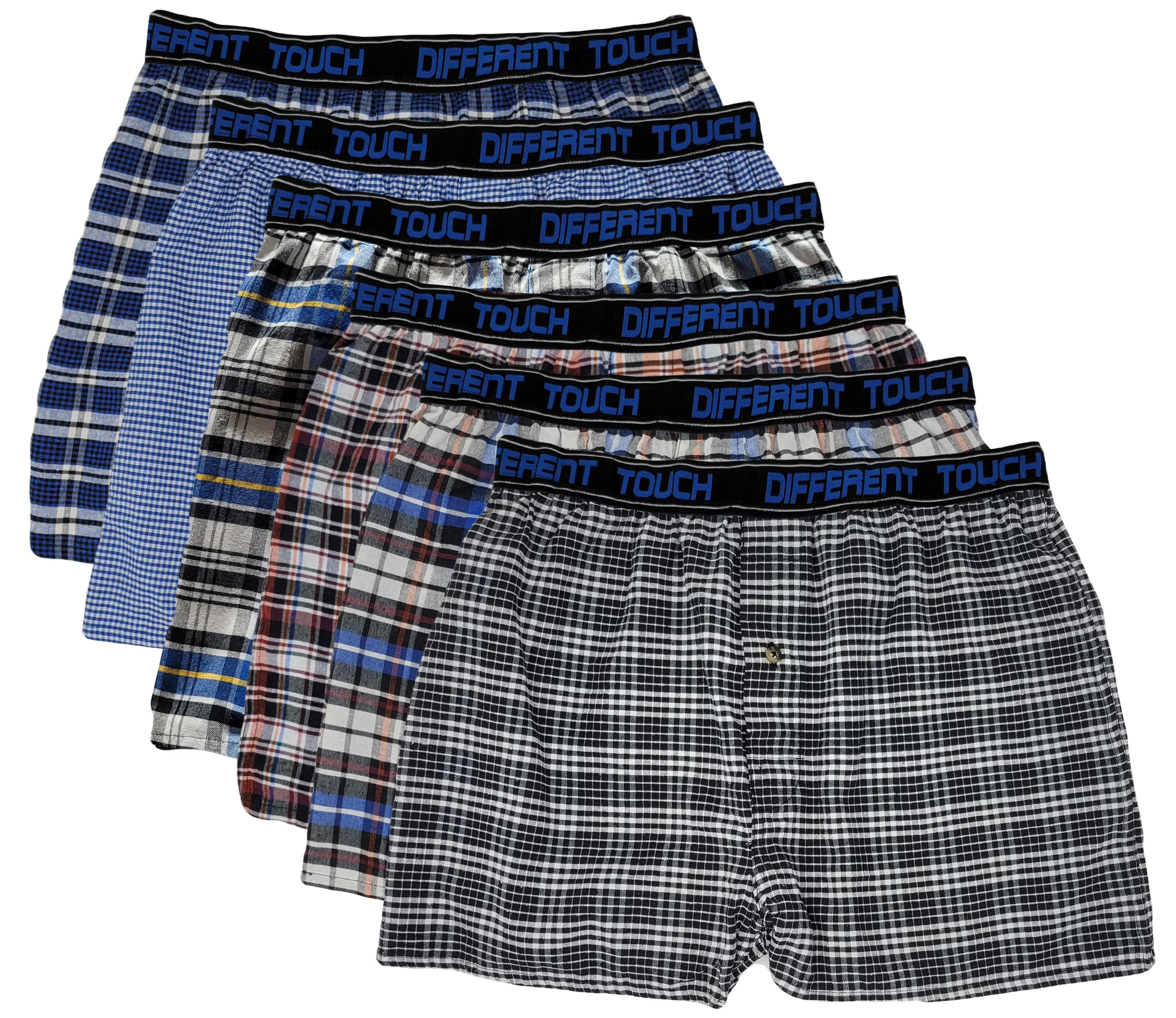 6 Pack Men's Big and Tall Boxer Shorts Underwear 4XL Y403
