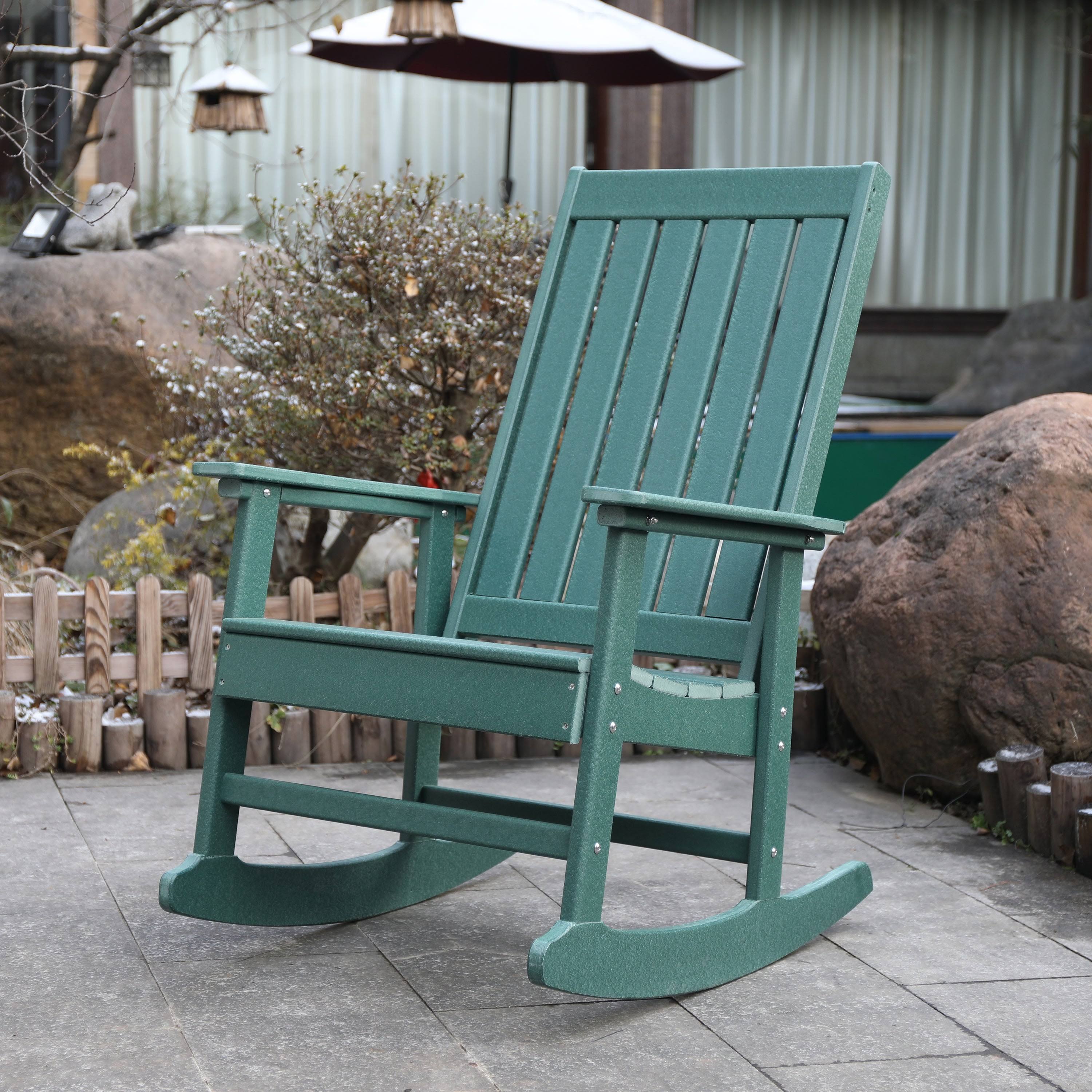 Black Tek-Wood Adirondack Rocker Chair L64412