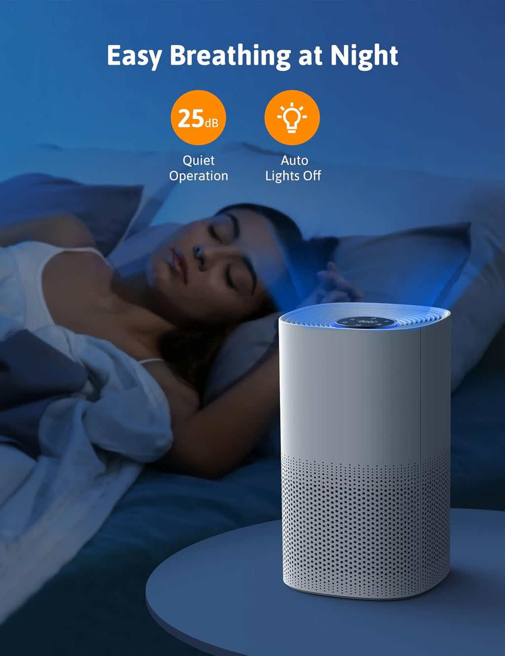 H13 HEPA Air Purifier with Auto Mode and Air Quality Sensor H647
