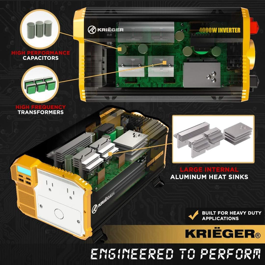 2000 Watts Modified Sine Wave Power Inverter with Dual AC Outlets V891