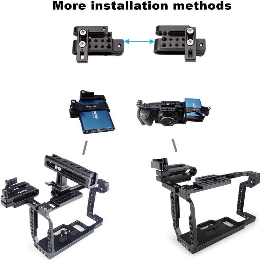 BMPCC 4K /6K Cage with NATO Handle + T5 SSD Card Mount Clamp B797