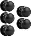 Black Round Passage Door Knob (3 Pack) Y65729