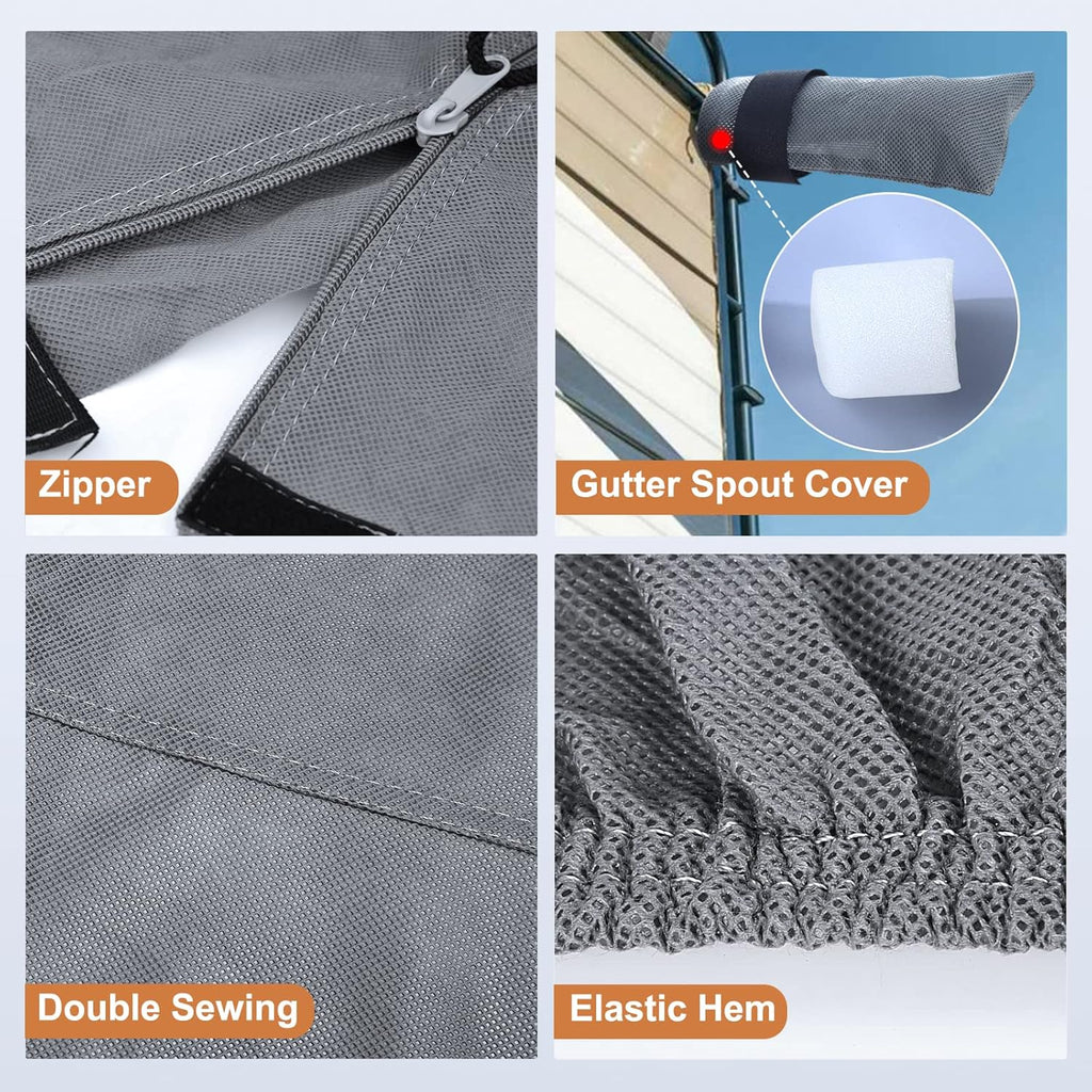 Heavy Duty 5 Layers Anti-UV Camper Cover for 22'1 - 24' Motorhome with Gutter Spout Covers Z8711