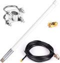 Waterproof 8dBi Lora 915MHz Fiberglass Antenna with 20Ft Low Loss KMR195 Cable Pack of 2 O465526