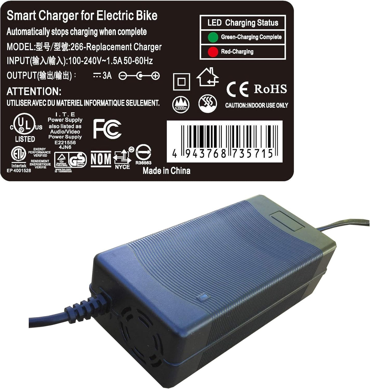 Pack of 2 Smart Charger for Electric Scooter I625