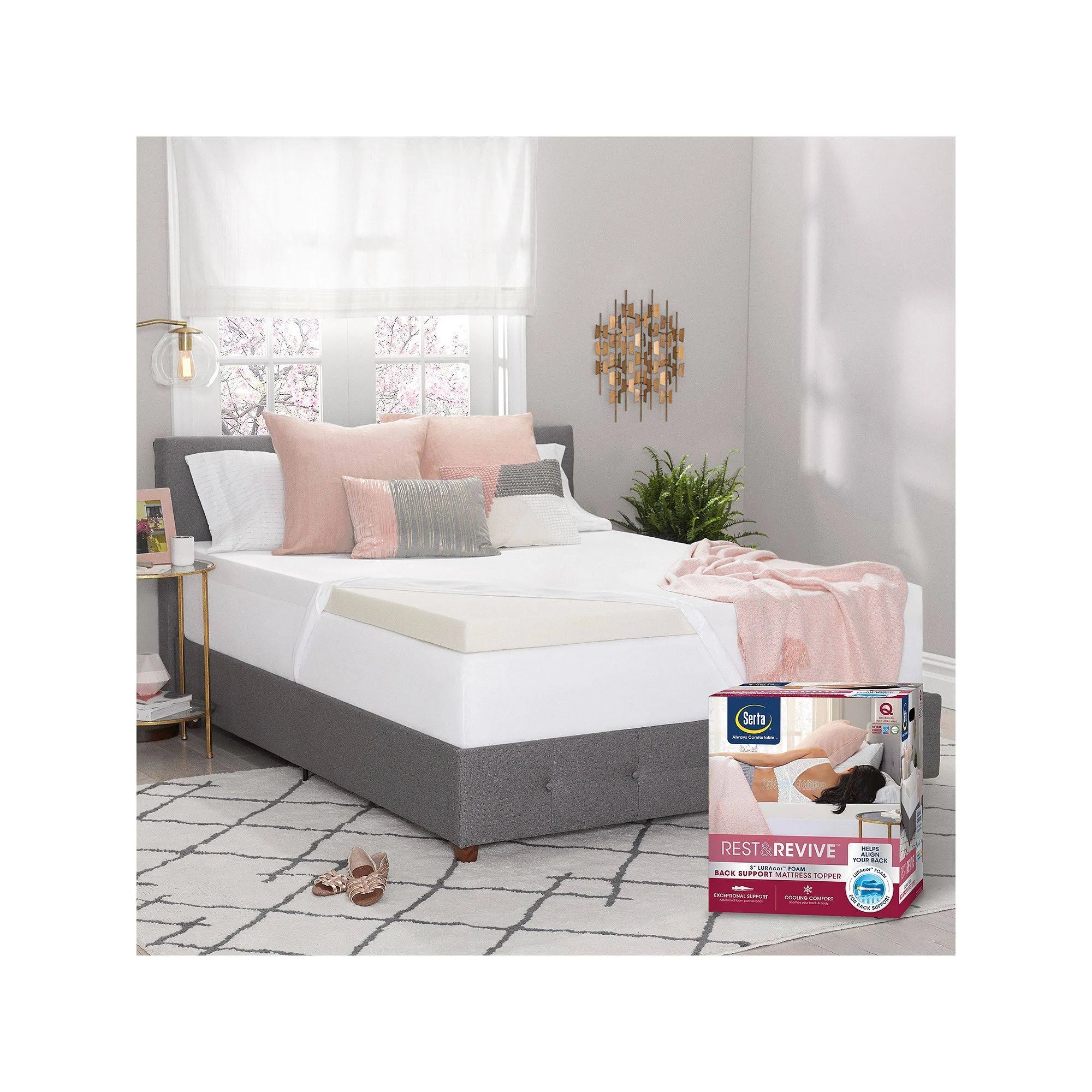 3-Inch Foam Back Support Mattress Topper F76175