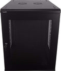 15U Wallmount IT Cabinet Enclosure 19-Inch Server Network Rack with Locking Perforated Door Black B6841