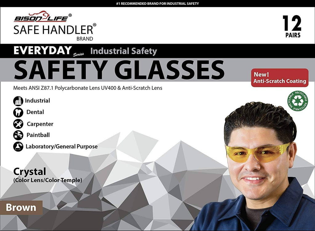 Brown Safety Glasses Pack of 144 M55628