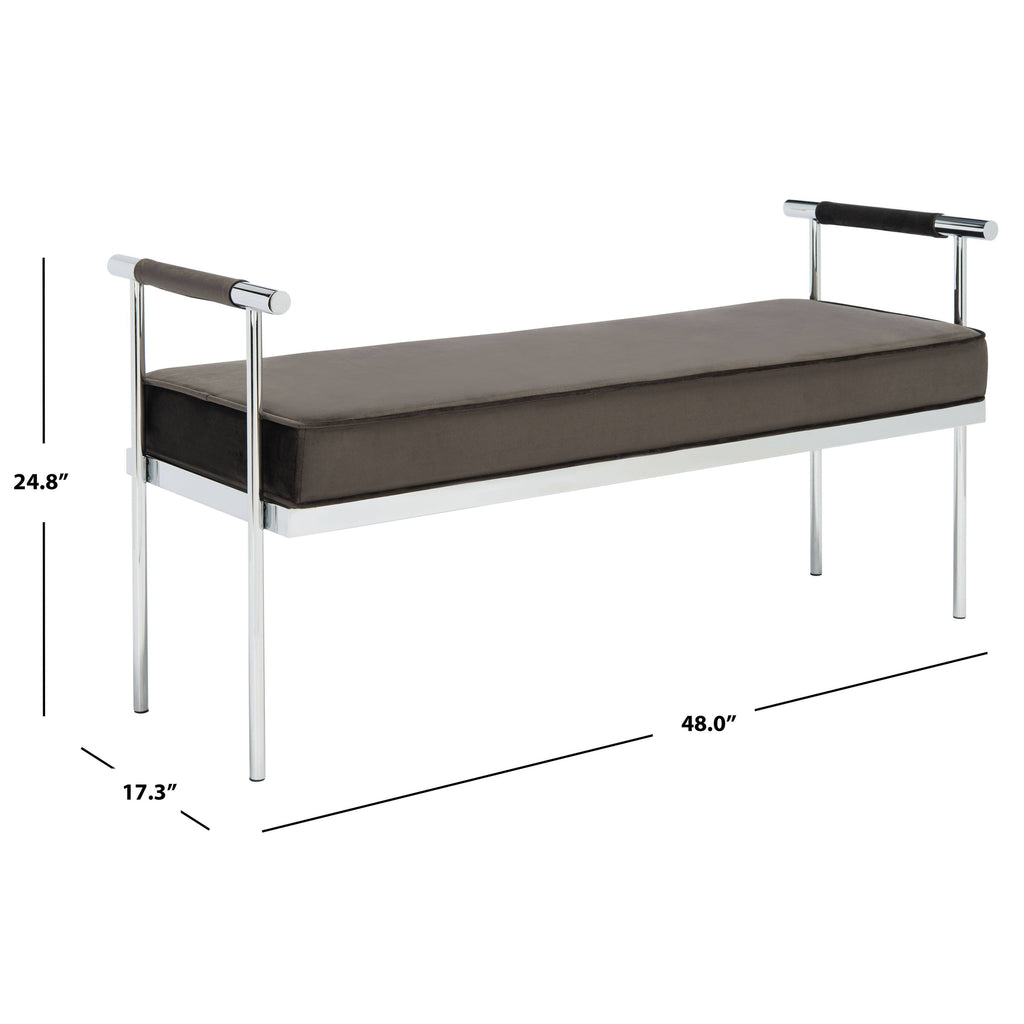 Shale Rectangle Bench with Arms J19720