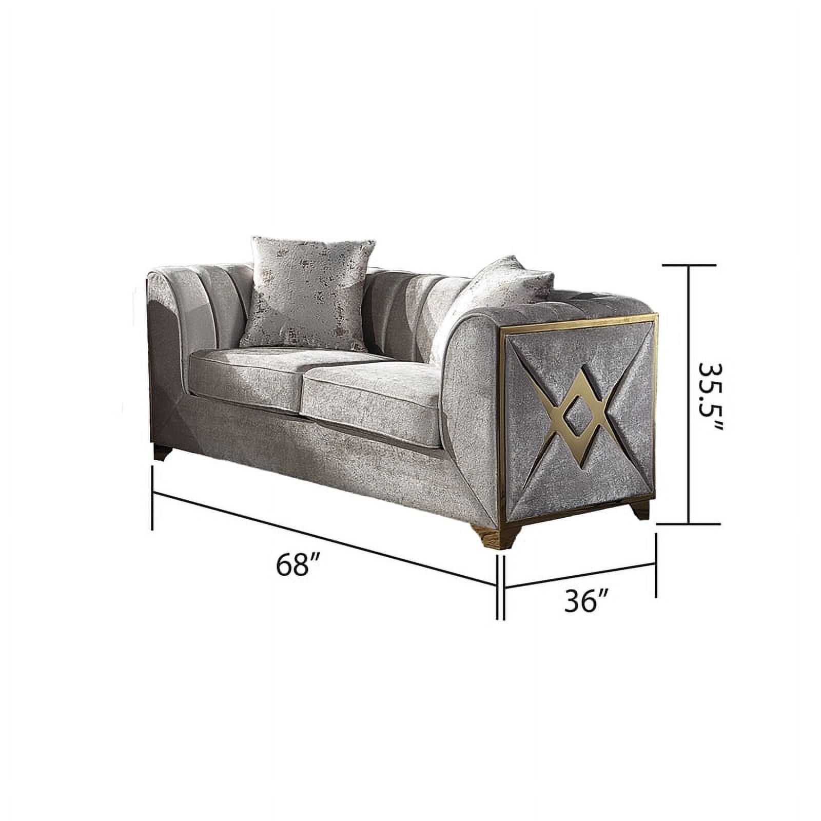 3 PC Living Room Set Made with Wood in Cream Color T77559