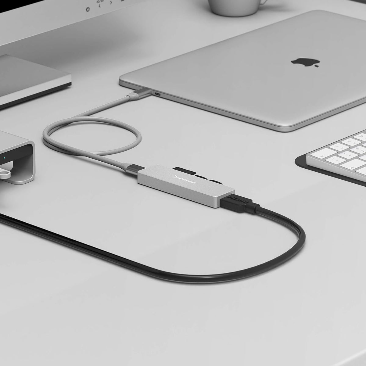 5 in 1 USB C Multi-Port HUB with SD & Micro SD Card-Reader, HDMI 2.0 Port, 2 x USB 3.0 Ports N229