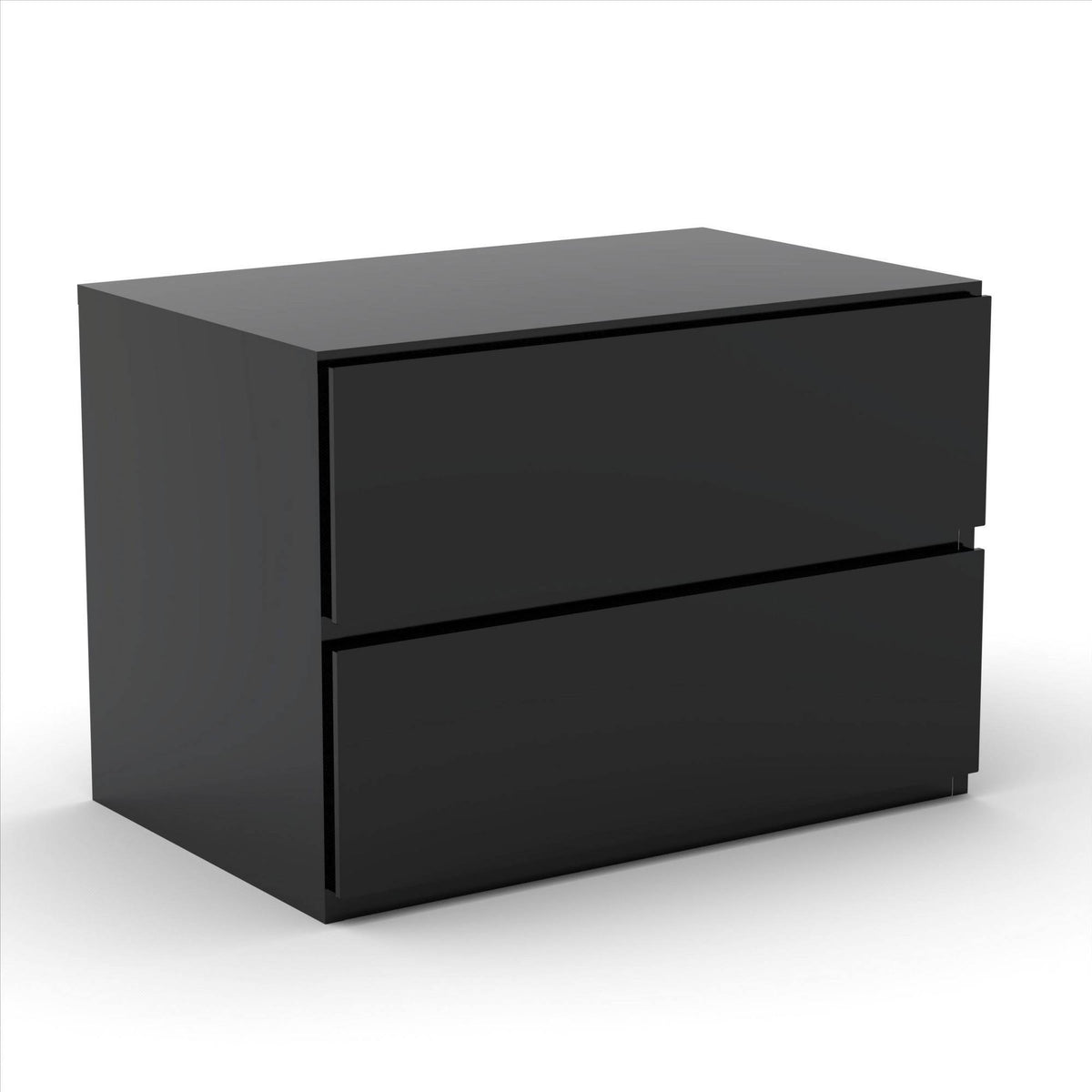 3 Piece Queen Size Bedroom Set, Natural Maple & Black W35859