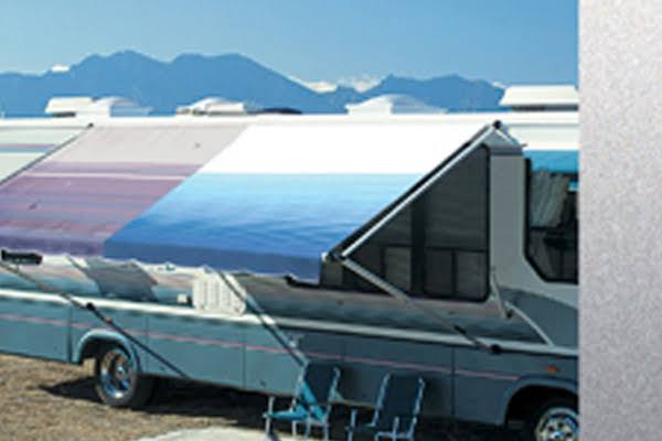 20& Silver Fade Vinyl Awning Fabric M3264