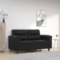 Black Faux Leather 2-Seater Sofa T81014