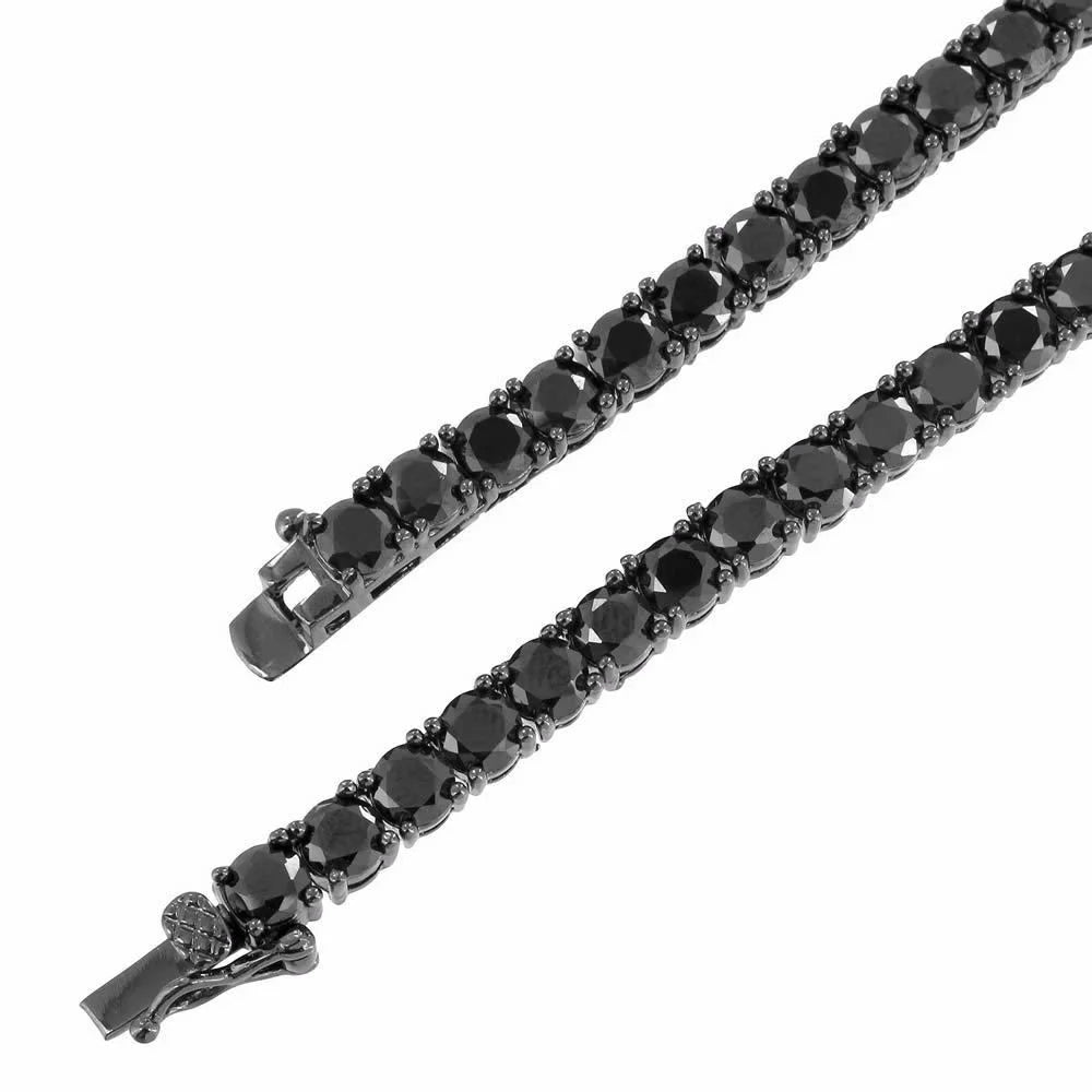 14K Black Gold Tennis Chain Necklace 24" N945477