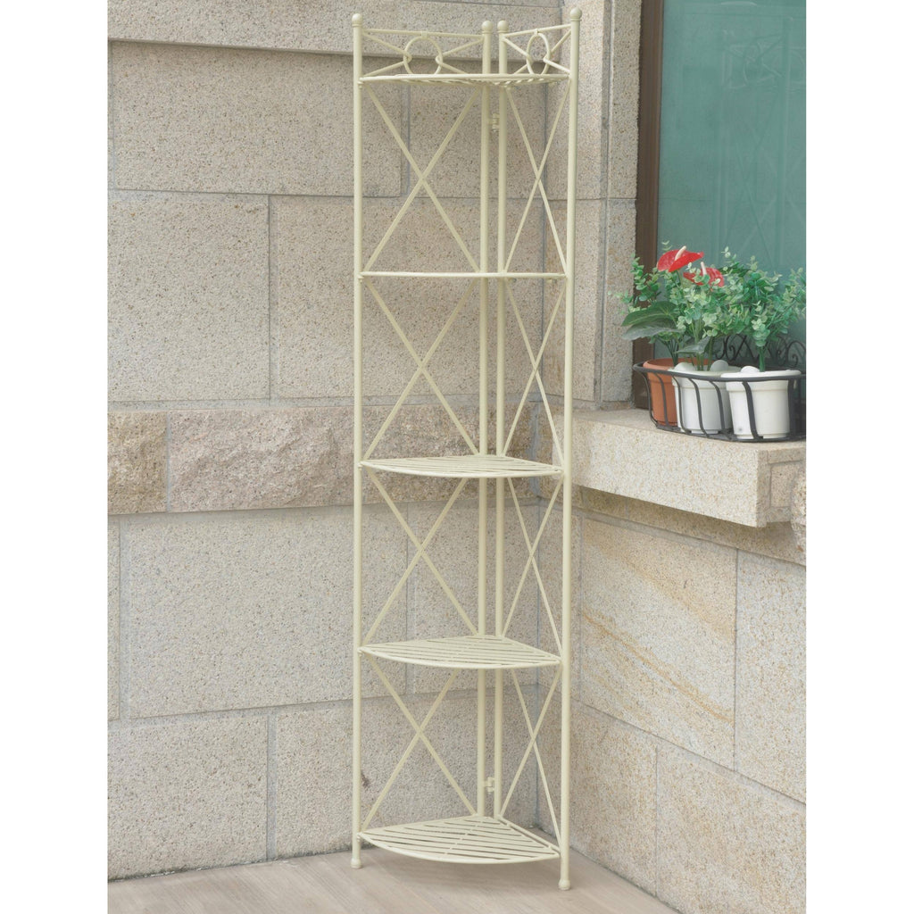 Iron 5-Tier Corner Shelf Y536650