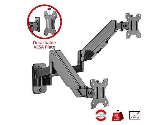 Dual Monitor Wall Mount Bracket for 2 LCD Displays N6965