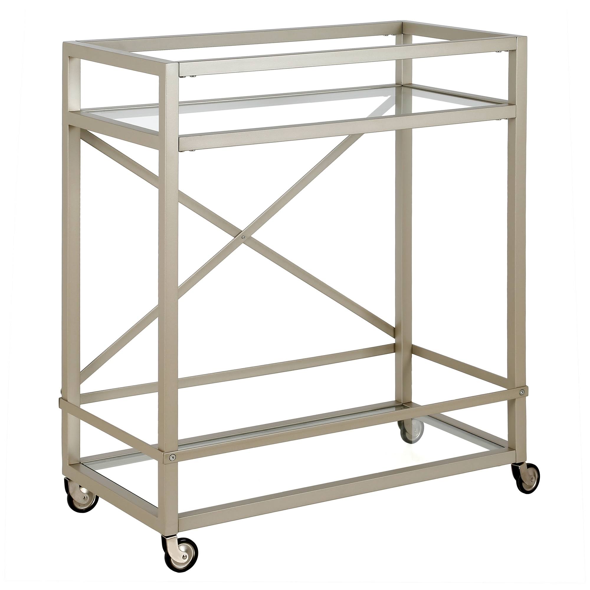 Satin Nickel Bar Cart A90920