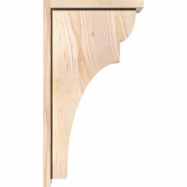 Yorktown Smooth Corbel with Backplate, Douglas Fir Q17352