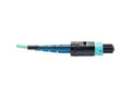 2m MTP/MPO Patch Cable 24 Fiber 100GbE Aqua OM3 Plenum Z42826