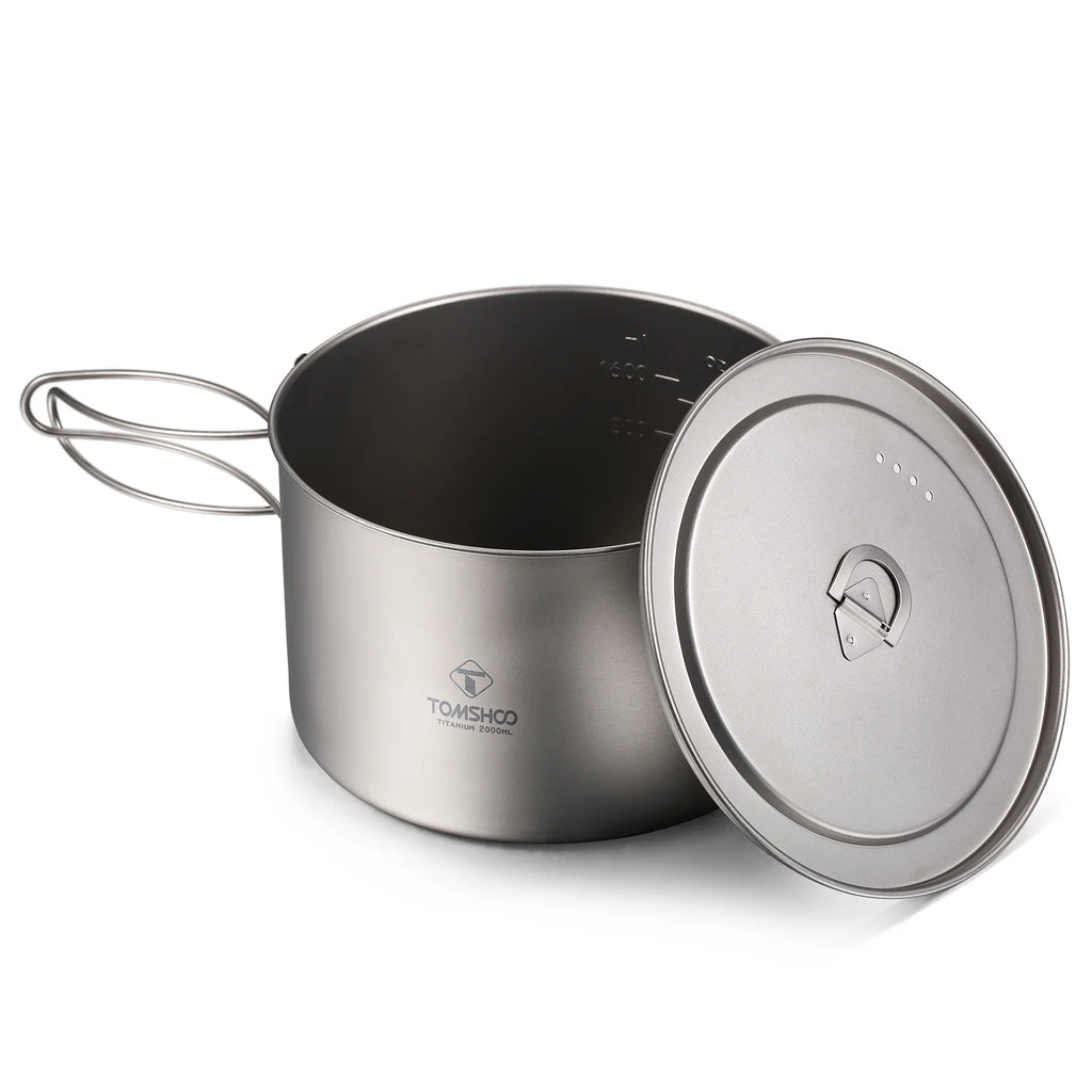 Titanium Camping Cookware with Lid Q18217