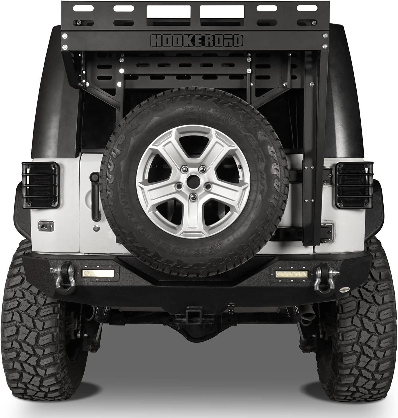 Tailgate Basket Rear Cargo Rack System with Reinforced Tailgate Hinge Kit R9929