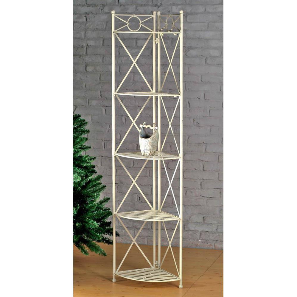 Iron 5-Tier Corner Shelf Y536650