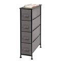 Narrow Vertical Wood Dresser Storage Tower O38368