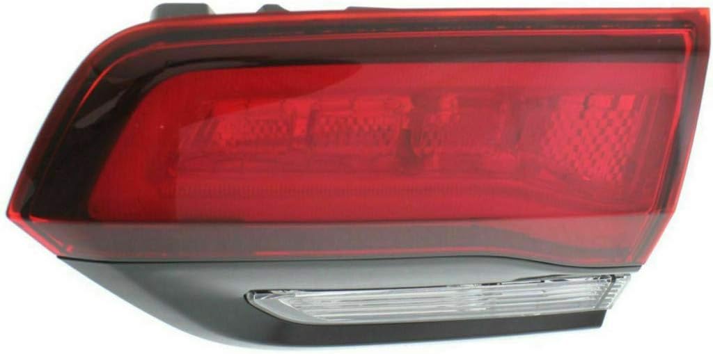 Tail Light Inner Passenger Side with Bulbs Black Housing E7605