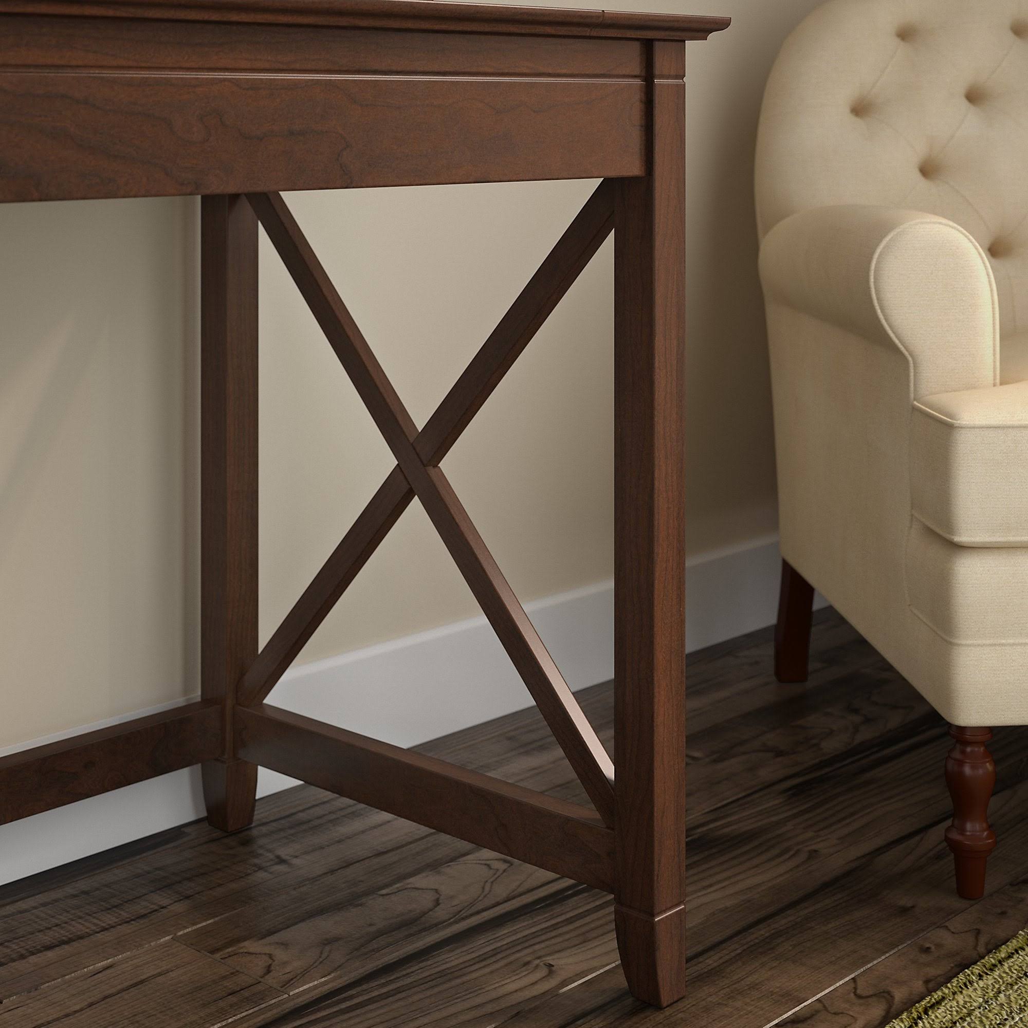 60-Inch L-Desk with File Cabinet and Bookcase W540