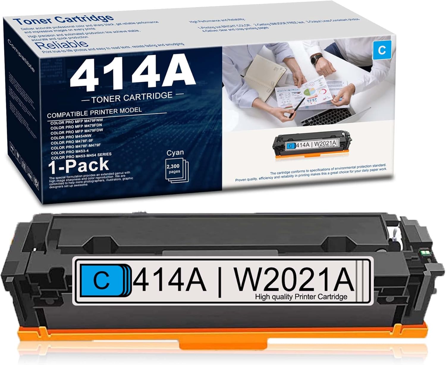 414A Compatible Toner Cartridge for HP Color Pro MFP M479fdw M454 Series Printer V3525