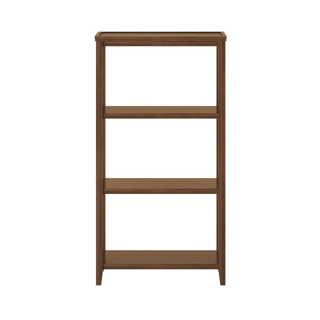 Walnut Brown Solid 3-Tier Tall Bookcase G3845