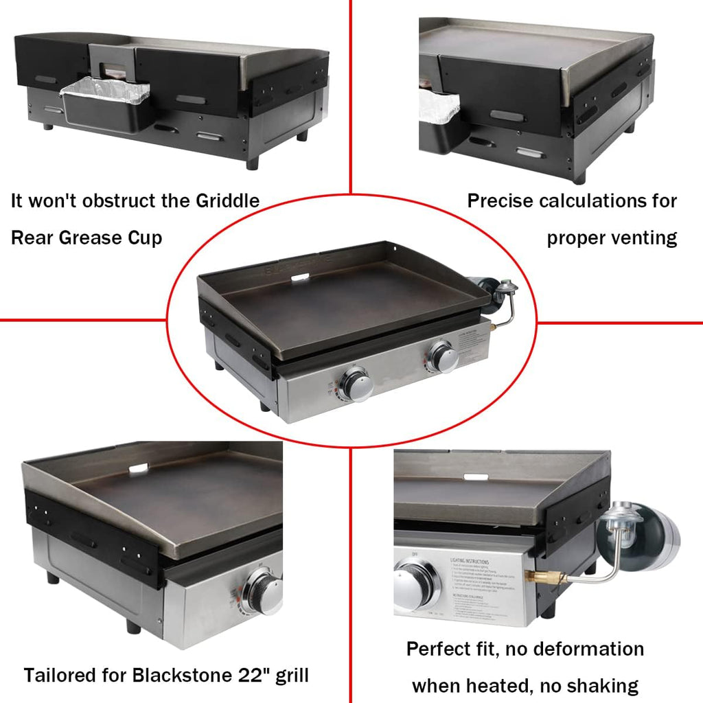 Black Wind Guard for 22" Griddle, Pack of 2 E9934