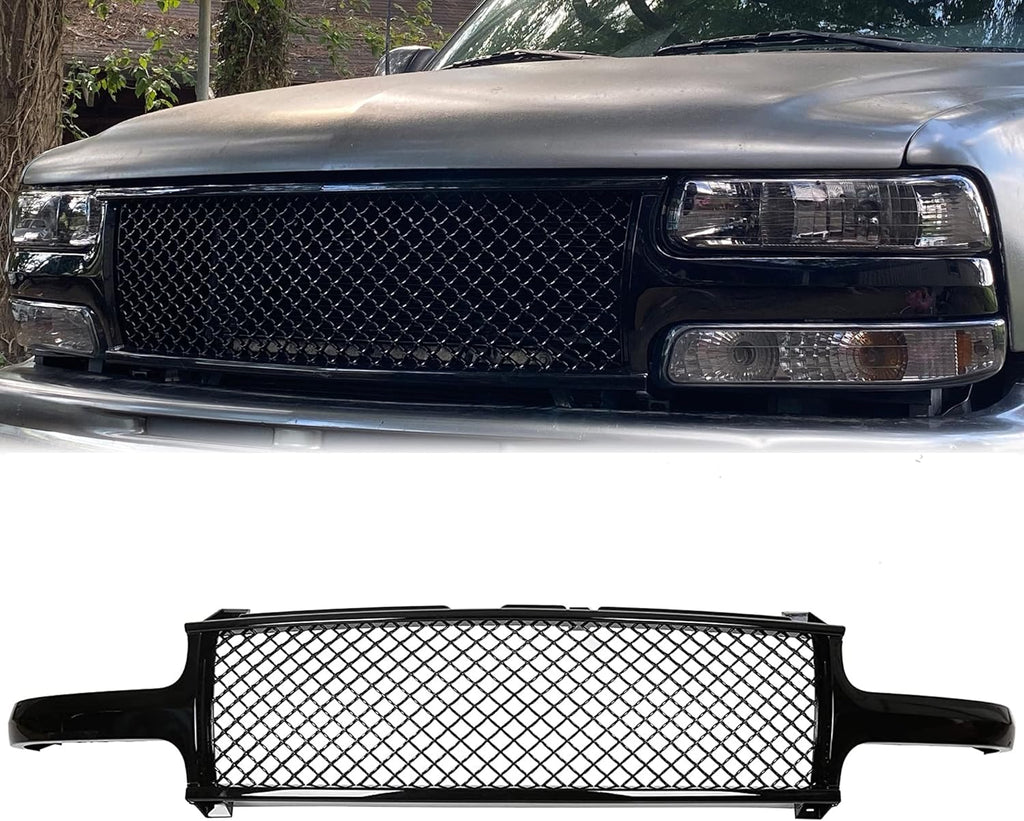 Black Mesh Front Hood Grill Cover L9711