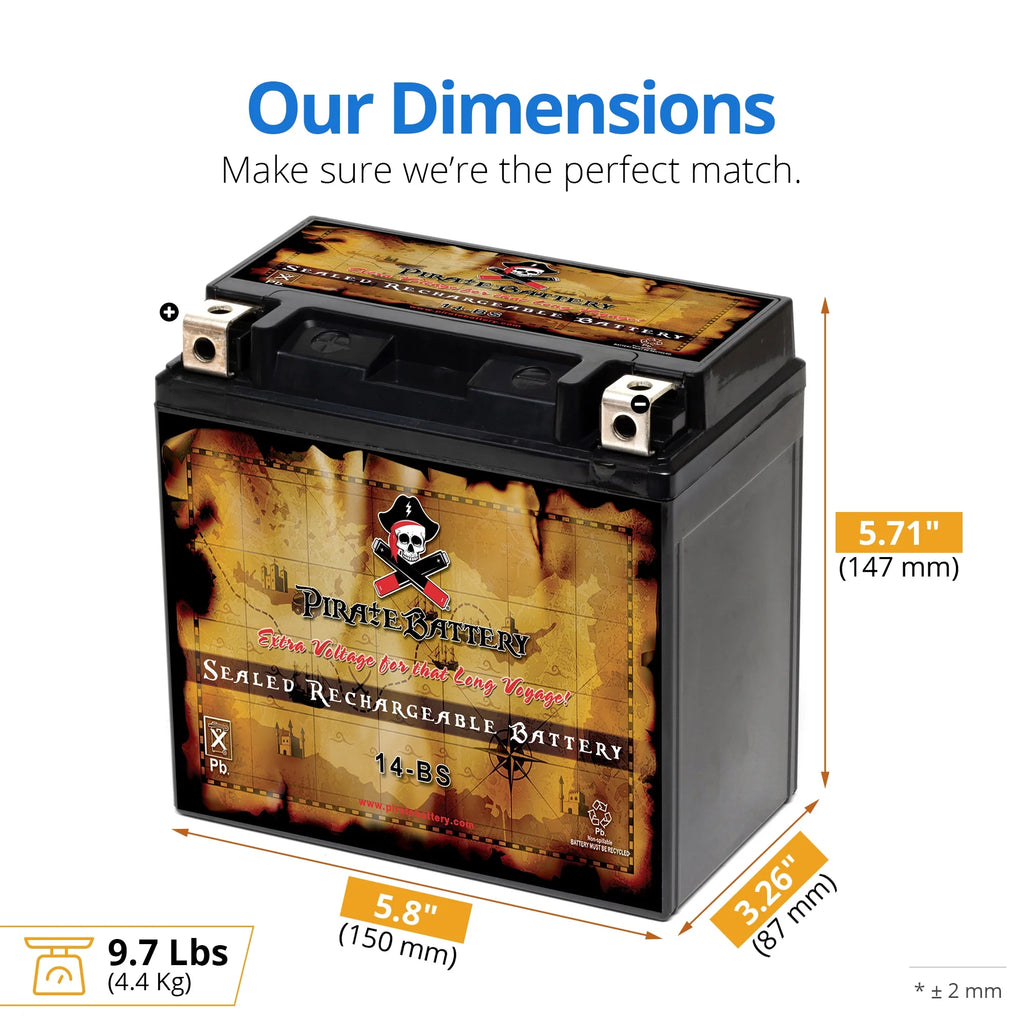 Motorcycle Battery 12 Volt 12 Ah 200 CCA Z6561
